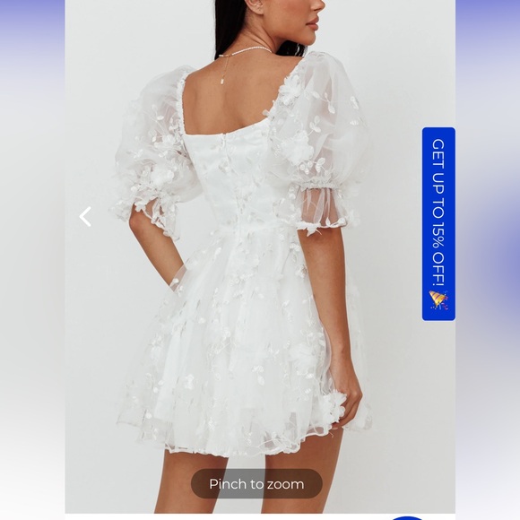 NWOT Selfie Leslie size small white dress - Picture 3 of 6